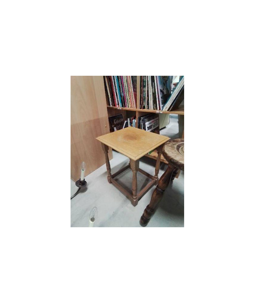 TABLE BASSE RECTANGULAIRE BOIS CLAIR PIEDS BALUSTRE 