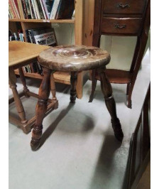 PORTE PLANTE BOIS ROND TRIPODE 