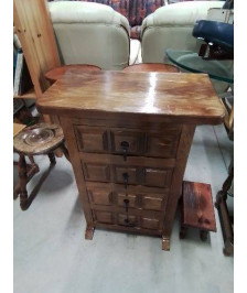 CHIFFONNIER BOIS MOULURÉ 4 TIROIRS 