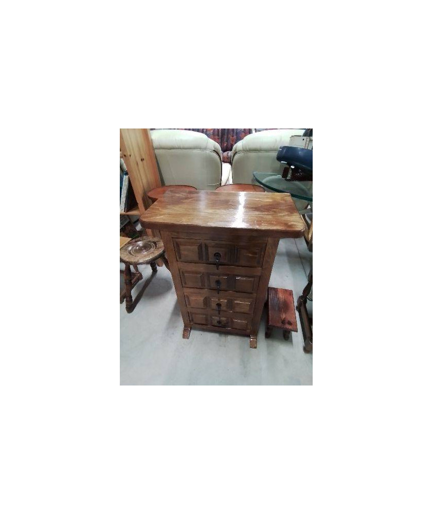 CHIFFONNIER BOIS MOULURÉ 4 TIROIRS 