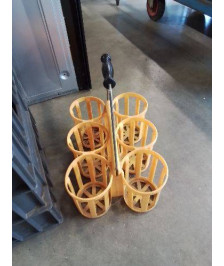 PORTE BOUTEILLES RÉSINE ORANGÉ 6 BTS