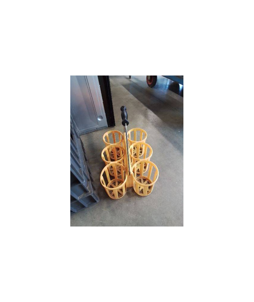 PORTE BOUTEILLES RÉSINE ORANGÉ 6 BTS