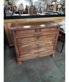 COMMODE BOIS CLAIR 4 TIROIRS NAPOLÉON III 