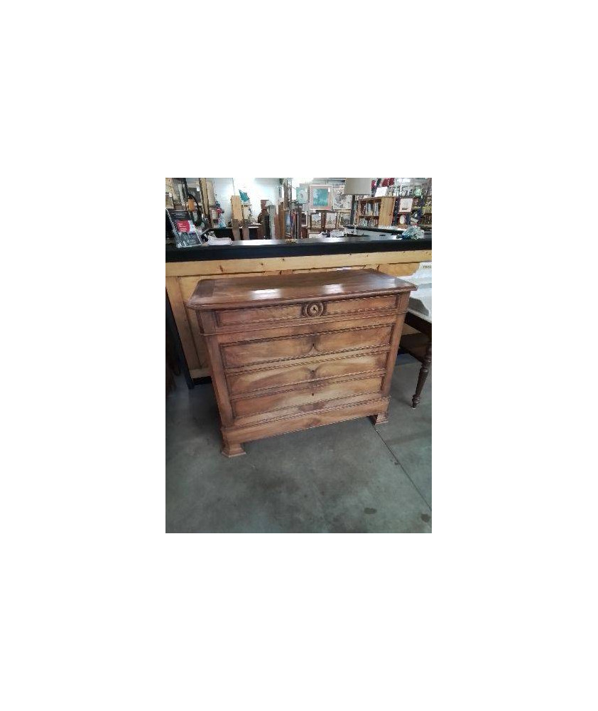 COMMODE BOIS CLAIR 4 TIROIRS NAPOLÉON III 