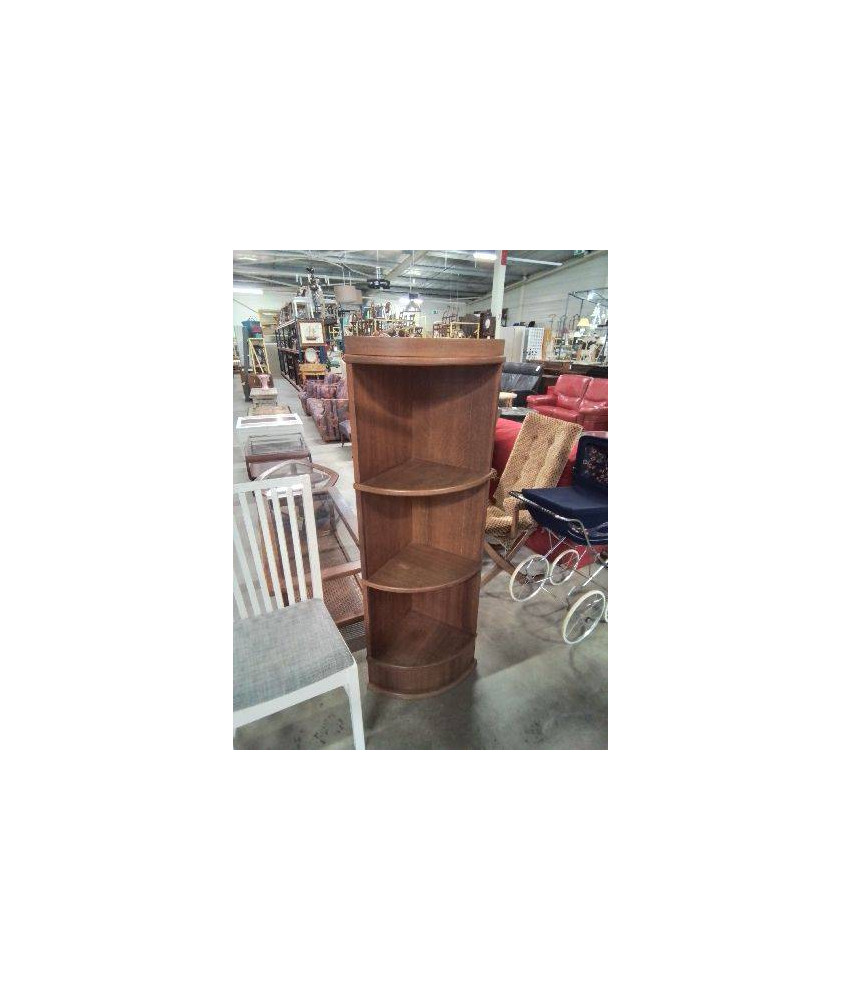 BIBLIOTHÈQUE D’ANGLE CHÊNE 3 NICHES 