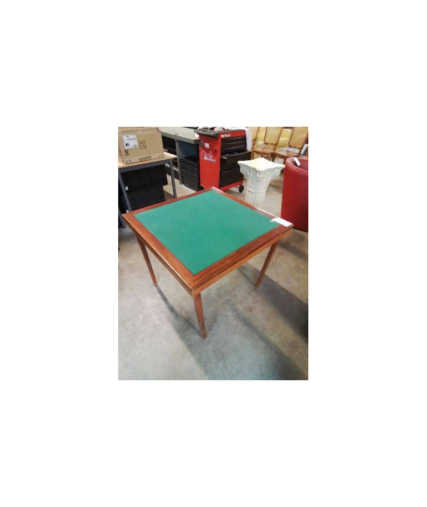 TABLE A JEU PLIANTE BOIS PLATEAU FEUTRE VERT 