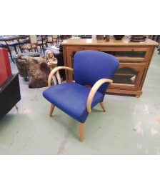 FAUTEUIL VINYLE BLEU