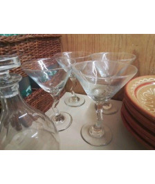 LOT DE 4 VERRES A COCKTAIL 