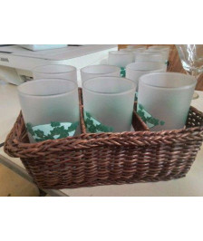 LOT DE 6 VERRES A JUS DE FRUIT 