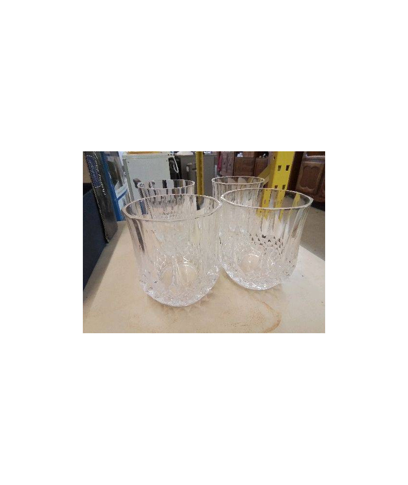 LOT DE 4 VERRES CRISTAL D’ARQUES 