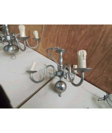 LUSTRE 3 BANCHES EN ETAIN