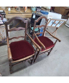 PAIRE FAUTEUIL PAILLÈ