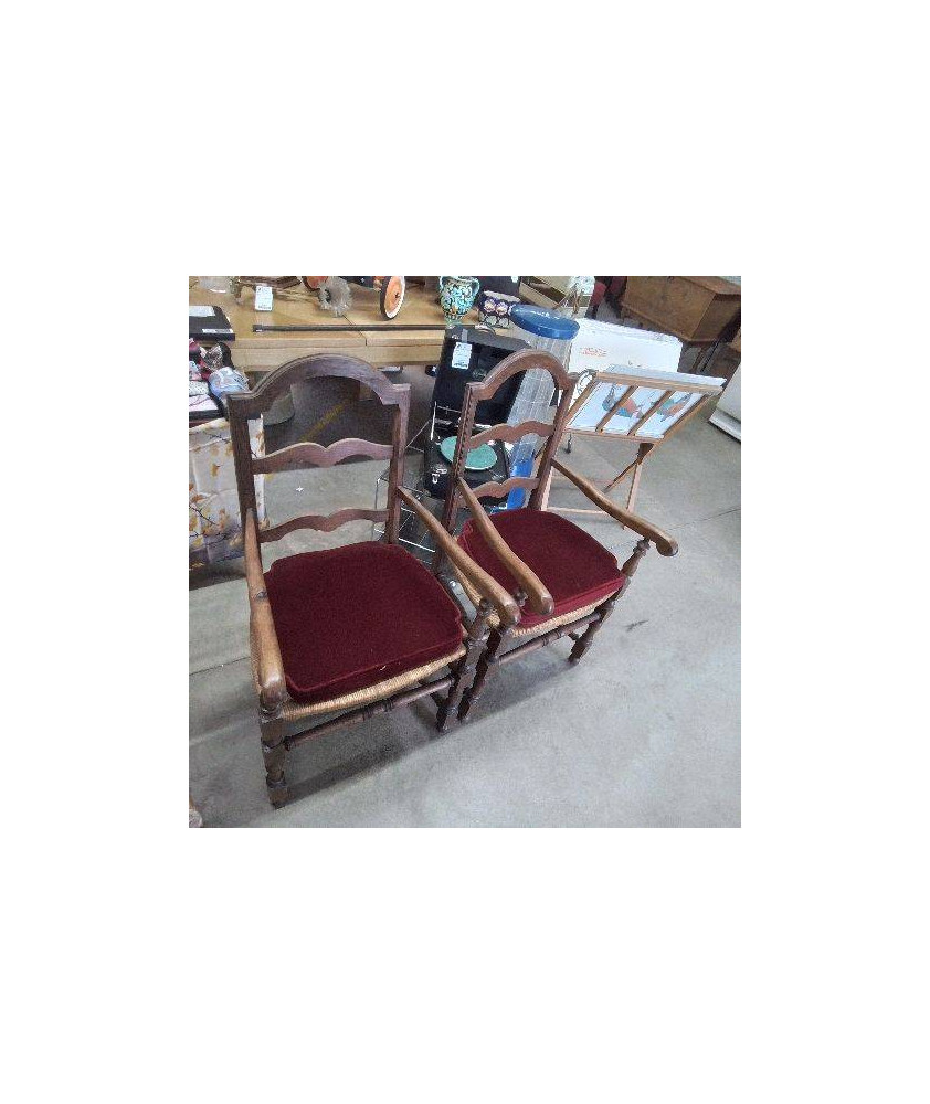 PAIRE FAUTEUIL PAILLÈ