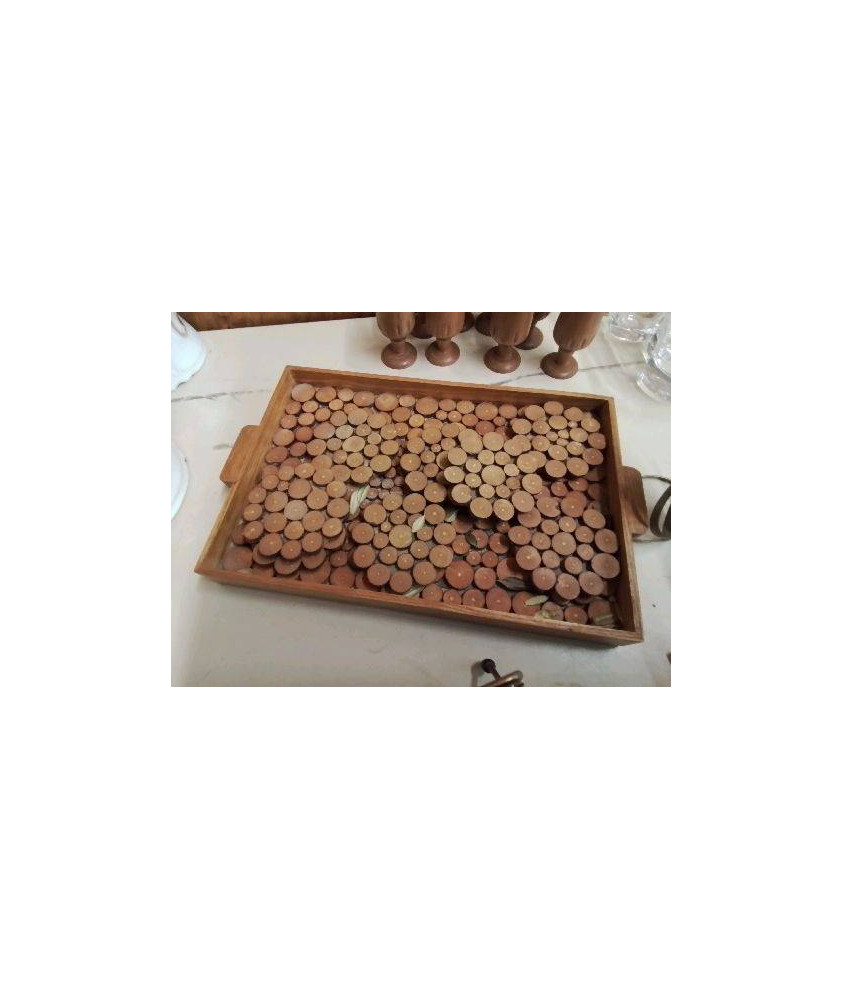 DESSOUS DE VERRE EN BOIS AVEC PLATEAU 