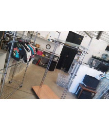 PORTANT +ETAGERE VERRE