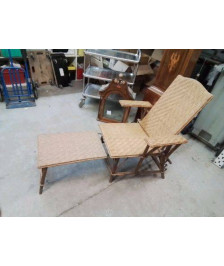CHAISE LONGUE EN ROTIN 