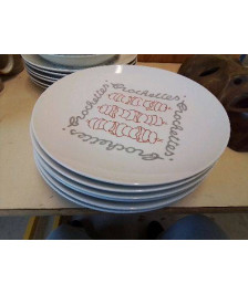 LOT DE 6 ASSIETTES À BROCHETTE 