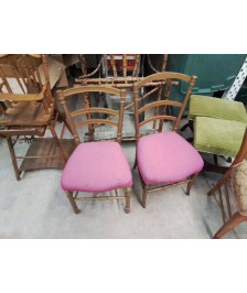 CHAISE TAPISSÉ ROSE