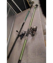 CANNE A PECHE + MOULINET 