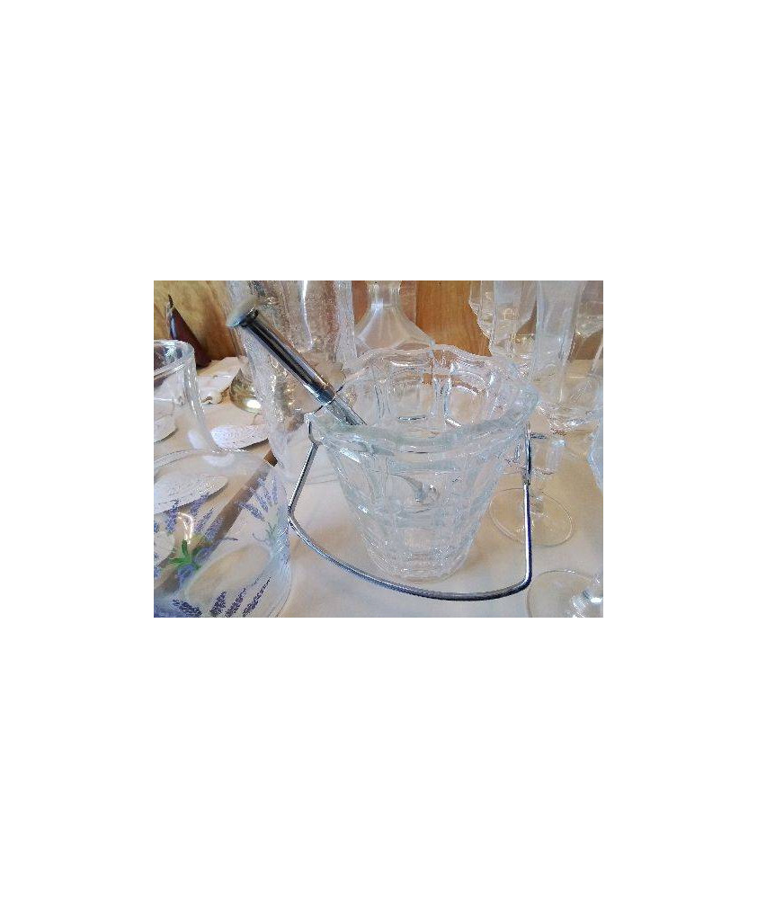 SCEAU A GLACONS AVEC PINCE