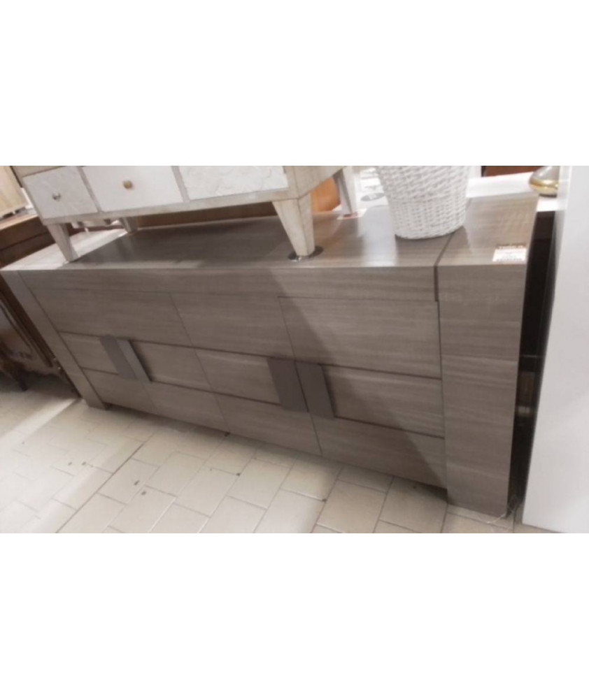 BAHUT BAS GRIS TAUPE  2M20