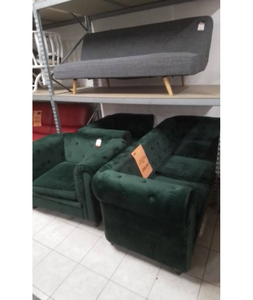 SALON STYLE CHESTER VELOURS VERT