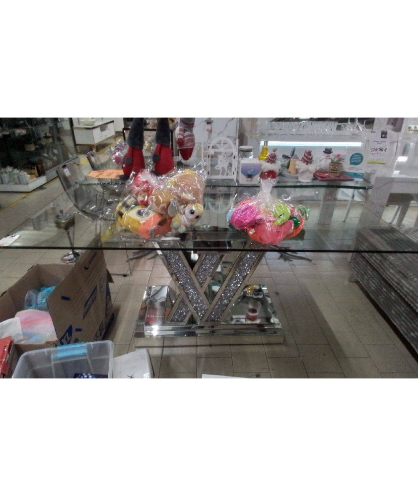 TABLE VERRE 1M80