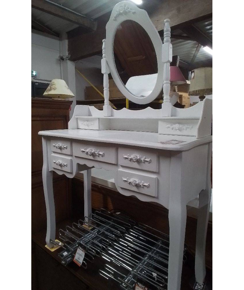 BUREAU BLANC BAROQUE