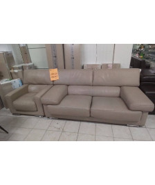 CANAPE 3PL +1 FAUTEUIL ROCHES BOBOIS CUIR BEIGE