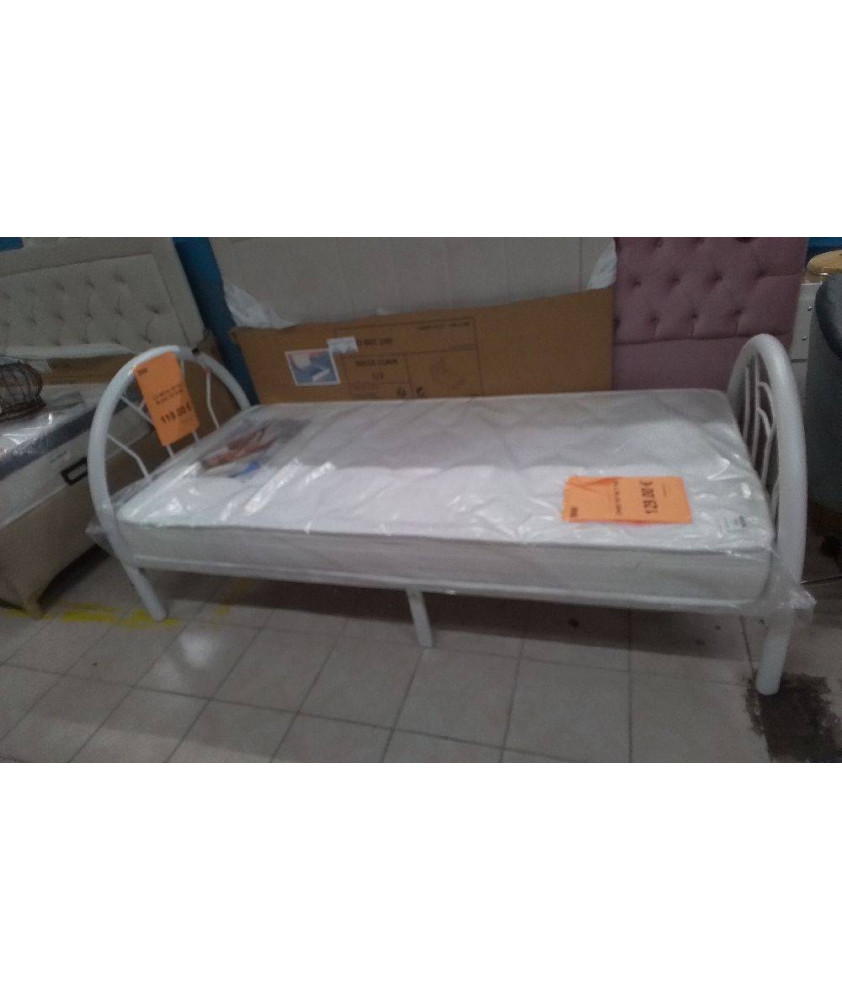 LIT METAL 90*190 BLANC OU NOIR