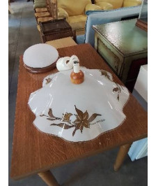 SUSPENSION VERRE BLANC A FLEURS