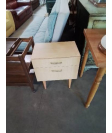 CHEVET BOIS CLAIR 1 PORTE 1 TIROIR ANNÉES 70