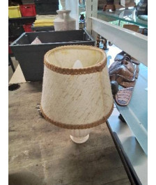 LAMPE CÉRAMIQUE ECRU AJ ECRU LISERÉ OCRE