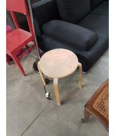 TABOURET ROND BOIS CLAIR