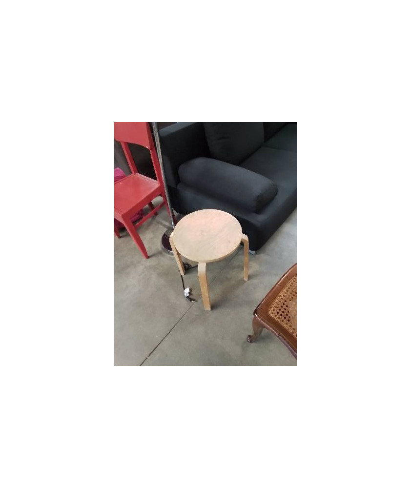 TABOURET ROND BOIS CLAIR
