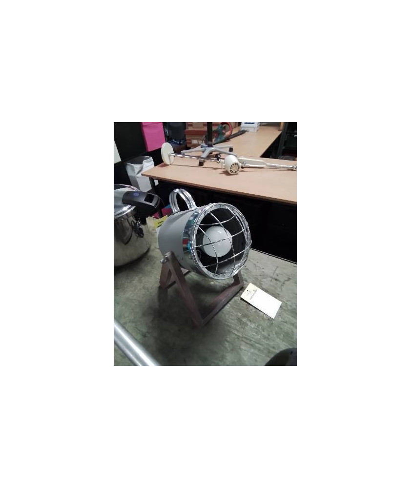 LAMPE PROJECTEUR BOIS ET MÉTAL TAUPE