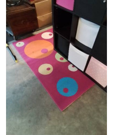 TAPIS ROSE COLORÉ 160X115CM