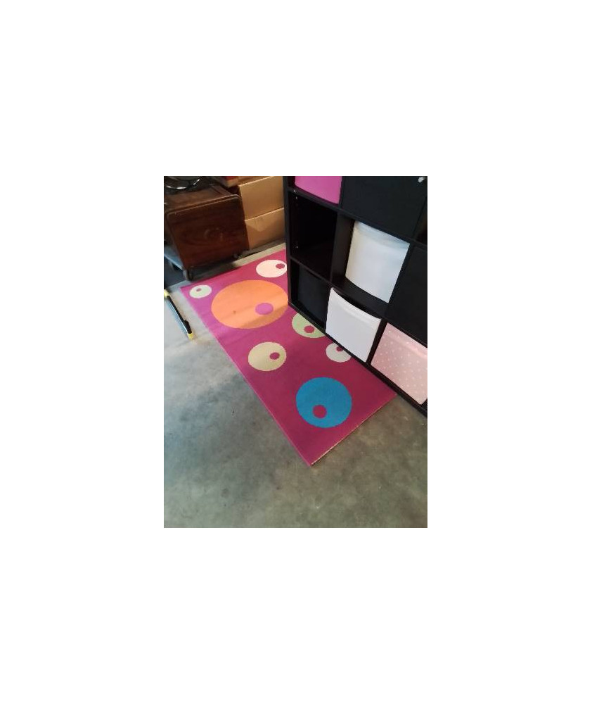 TAPIS ROSE COLORÉ 160X115CM