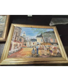 HUILE SUR TOILE MONTMATRE BRIGITTE DORE 30X40