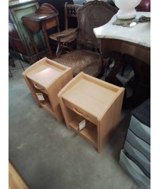 CHEVET BOIS CLAIR 1 TIROIR 1 NICHE