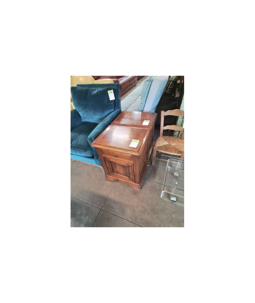 CHEVET STYLE LOUIS PHILIPPE BOIS MOULURÉ 1 TIROIR 1 PORTE