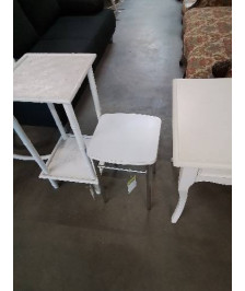 TABOURET PIÈTEMENT MÉTAL CHROMÉ ASSISE BOIS BLANC