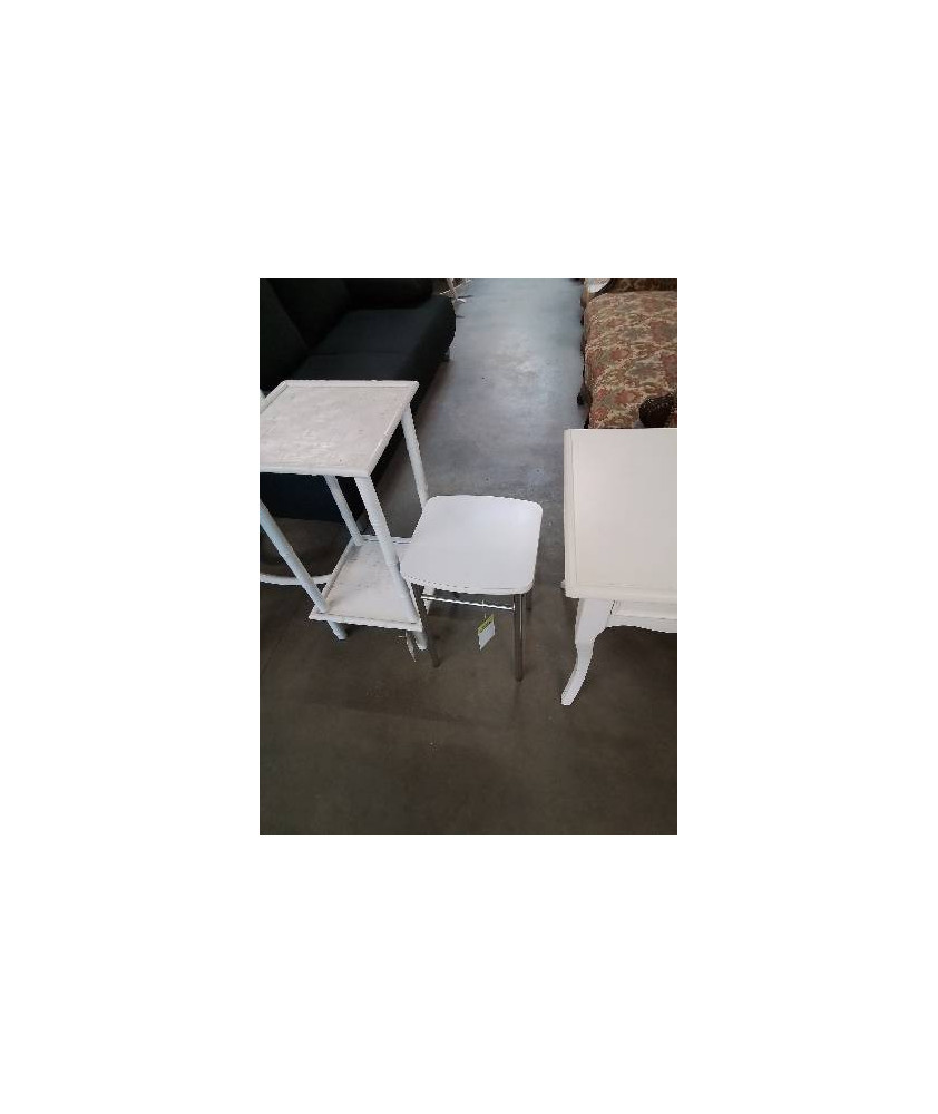 TABOURET PIÈTEMENT MÉTAL CHROMÉ ASSISE BOIS BLANC