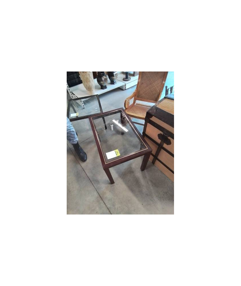 TABLE BASSE RECTANGULAIRE RÉSINE BORDEAUX PLATEAU VERRE PIERRE VANDEL ANNÉES 70