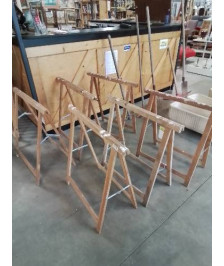 PAIRE DE TRÉTEAUX BOIS CLAIR 