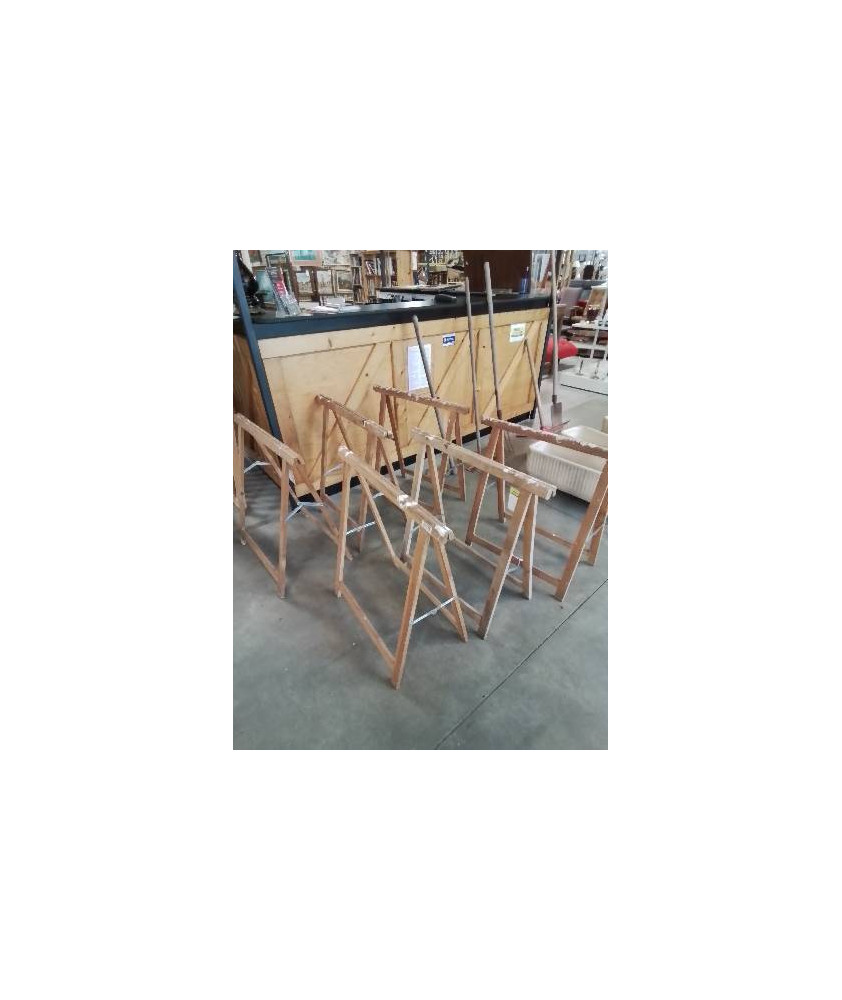 PAIRE DE TRÉTEAUX BOIS CLAIR 