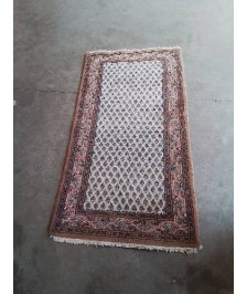 TAPIS LAINE CHOCOLAT ECRU 164X89CM