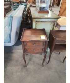 CHEVET CHANTOURNÉ BOIS MOULURÉ PIEDS GALBÉS 1 PORTE 