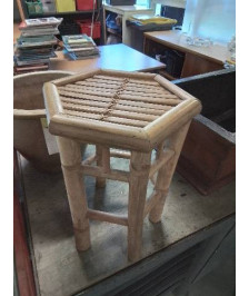 SELLETTE ROTIN ET BAMBOU REFENDU ANNÉES 50