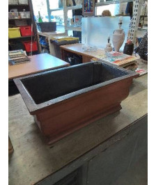 JARDINIERE RECTANGULAIRE BOIS 48,5X25CM